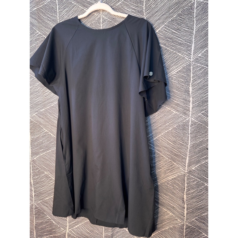Coolibar Cafecito‎ Shift Dress UPF 50+ Sun Protection Black Womens Sz L